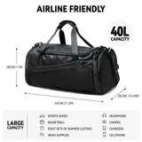 Sports Gym Bag Travel Duffel Bag with Shoes Compartment for Men Women 40L Lightweight Foldable Duffel Bag Workout Bag
