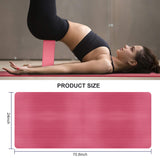 Thick Gym Exercise Mat Yoga Mat Pilates Workout Pad Non Slip Home Class Fitness