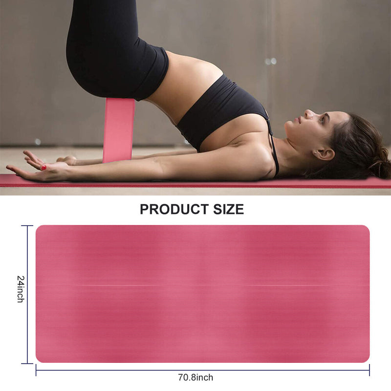 Thick Gym Exercise Mat Yoga Mat Pilates Workout Pad Non Slip Home Class Fitness