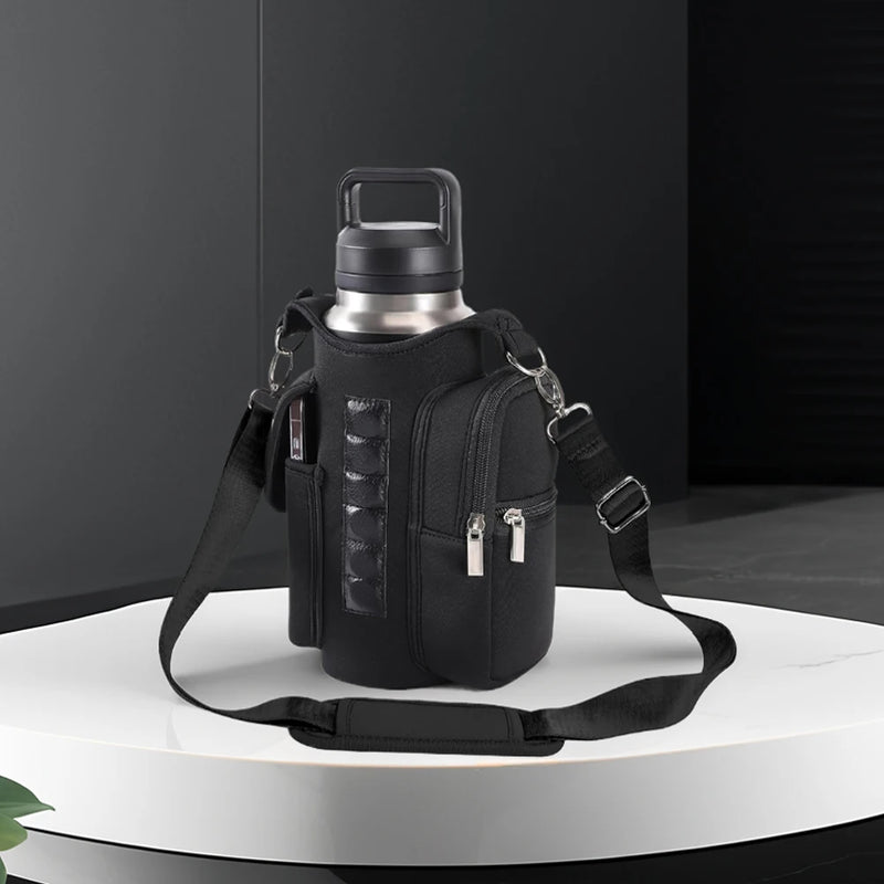 Magnetic Water Bottle Bag Sling Bag Crossbody Water Bottle Pouch Water Bottle Carrier Bag for Men Women Fitness Travel Sports
