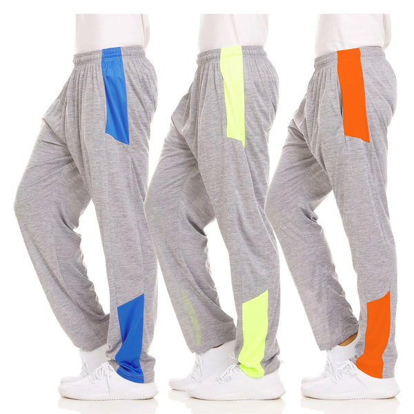 Dri-Fit Pant 3 Pack-Moisture Wicking, High Performance, Comfy Spandex-Poly Blend (Up to Size 3XL)