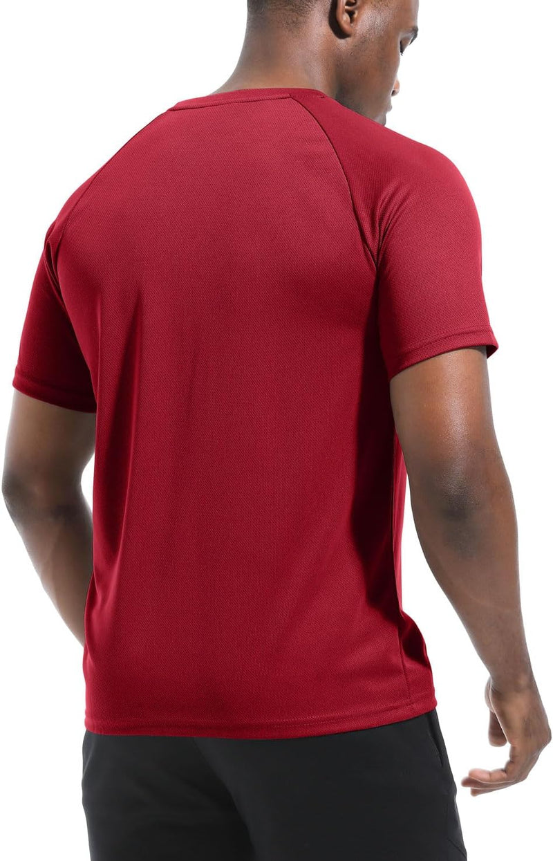 1, 3, 5 or 7 Pack Men'S Workout Running Shirts, Dry Fit Moisture Wicking T-Shirt, Gym Athletic Short Sleeve Tee Shirts