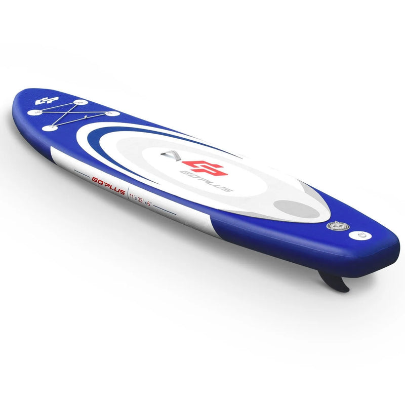 Goplus 11' Inflatable Stand up Paddle Board Surfboard SUP W/ Bag Adjustable Paddle Fin