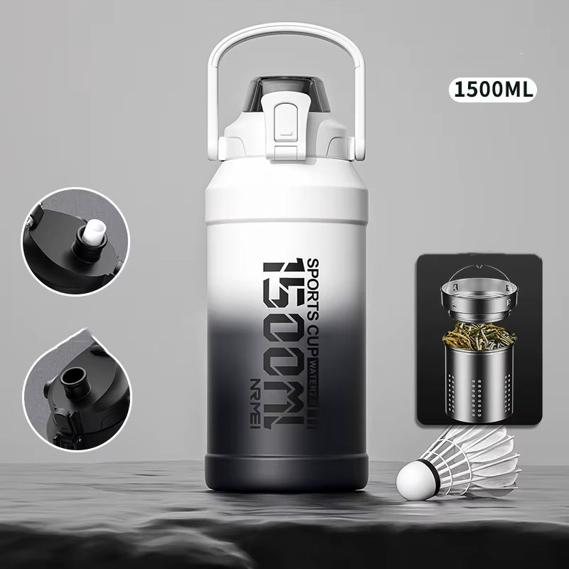 2L Thermal Water Bottle Insulated Mug Vacuum Tea Water Bottle Stainless Steel Coffee Bottle Portable Fitness Water Bottle