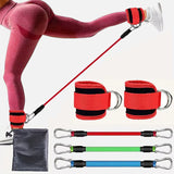 Resistance Band Set Workout Exercise Equipments Ankle Straps Fitness Yoga Elastic Fitness Bands for Home Gym Man and Woman Sport