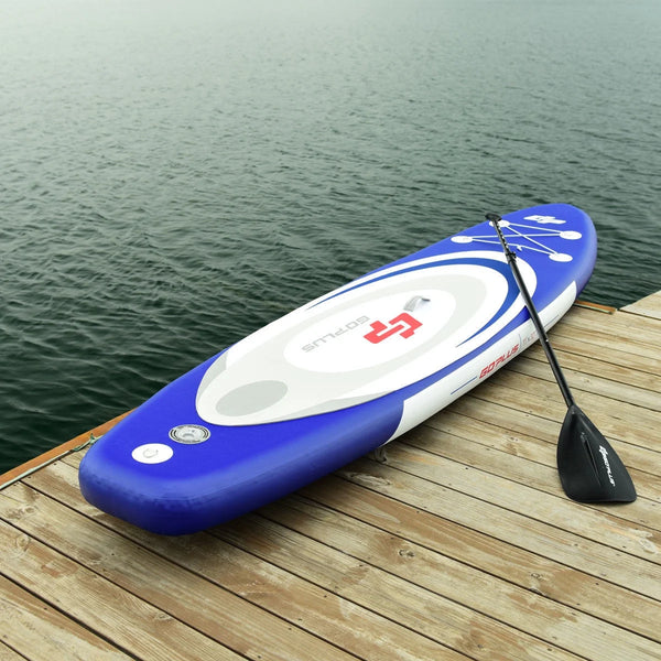 Goplus 11' Inflatable Stand up Paddle Board Surfboard SUP W/ Bag Adjustable Paddle Fin