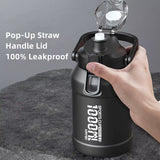 2L Thermal Water Bottle Insulated Mug Vacuum Tea Water Bottle Stainless Steel Coffee Bottle Portable Fitness Water Bottle