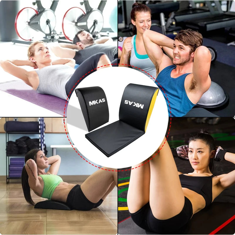 AB Exercise Mat with Tailbone Protector Sit up Pad Abdominal Core Trainer Mat Full Range of Motion Ab Workouts Fitness Equipment
