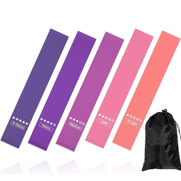 Resistance Loop Exercise Bands, Resistance Bands Exercise Bands for Home Fitness, Stretching, Strength Training, Physical Therapy,Elastic Workout Bands for Women Men Kids, Set of 5