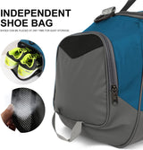 Sports Gym Bag， Travel Duffel Bag with Dry Wet Pocket and Shoe Compartmentfor Women and Men，40L/55L Fitness Waterproof Weekender Bag for Swim Sports Travel Working Out (Blue Gray, 40L)