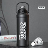 2L Thermal Water Bottle Insulated Mug Vacuum Tea Water Bottle Stainless Steel Coffee Bottle Portable Fitness Water Bottle