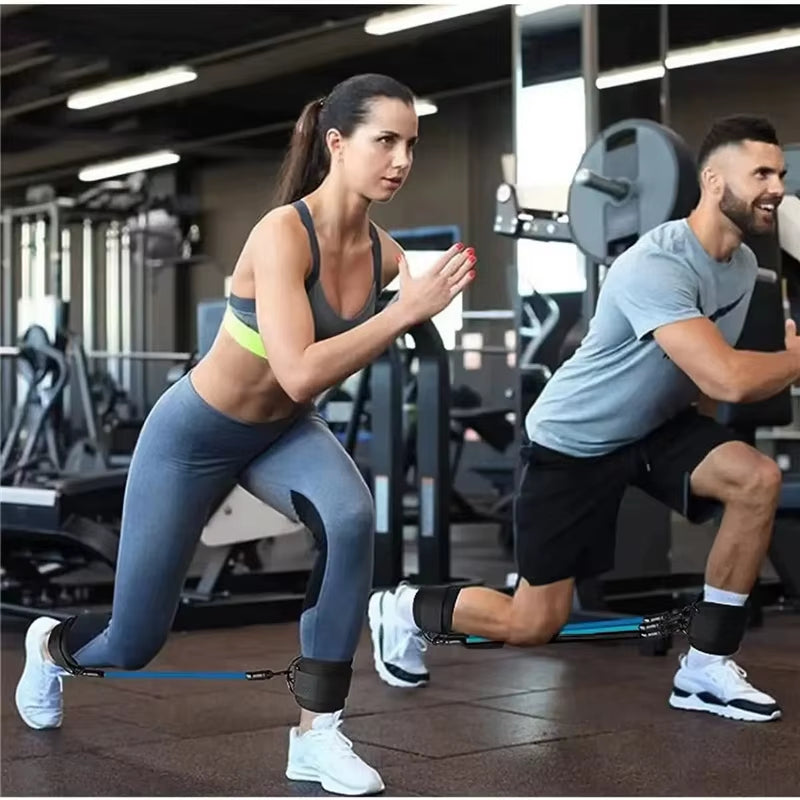 Resistance Band Set Workout Exercise Equipments Ankle Straps Fitness Yoga Elastic Fitness Bands for Home Gym Man and Woman Sport