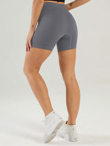 Yoga Shorts Ribbed Seamless Workout High Waist Athletic Leggings Suitable for Yoga Fitness, Workout Shorts Yoga Seamless Ribbed High Waisted Spandex Booty Biker Shorts