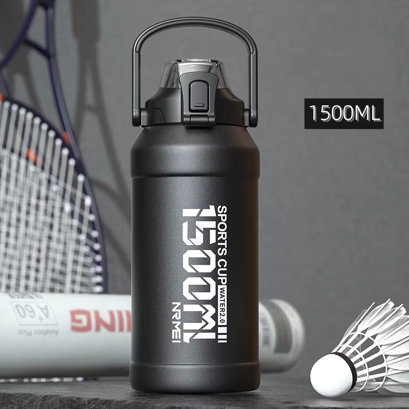 2L Thermal Water Bottle Insulated Mug Vacuum Tea Water Bottle Stainless Steel Coffee Bottle Portable Fitness Water Bottle