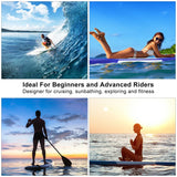 Goplus 11' Inflatable Stand up Paddle Board Surfboard SUP W/ Bag Adjustable Paddle Fin