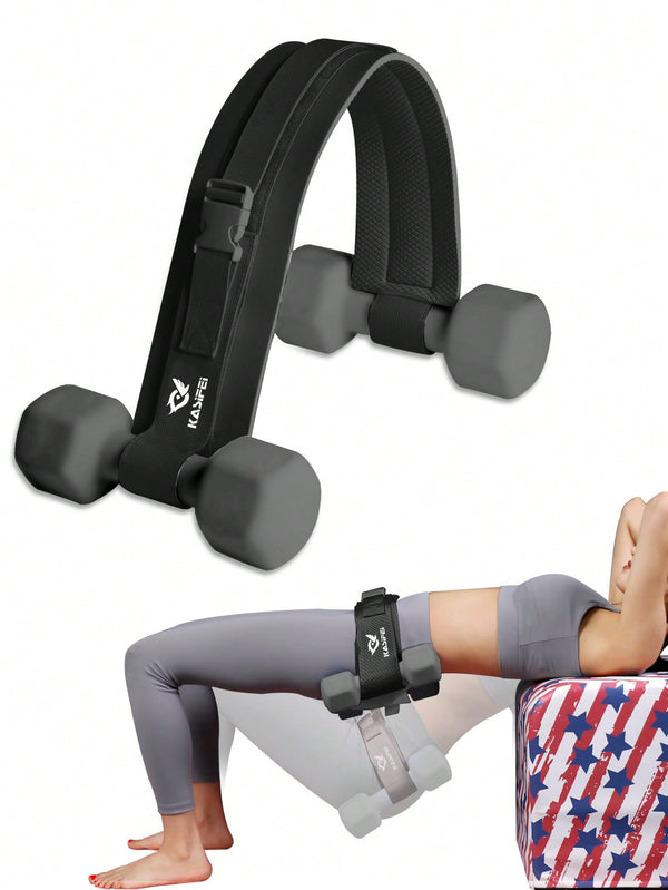 Kasifei 1Pc Black 10Cm Widened Hip Thrust Belt with Hip Pad, for Glute Bridge Exercise, Dumbbell/Kettlebell Squat, Lunge and Reverse Squat Gym Accessories, Sport, Gym, Home Exercise, Sport Accessories, Gym Accessories, Crossfit Accessories