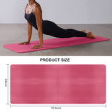 Thick Gym Exercise Mat Yoga Mat Pilates Workout Pad Non Slip Home Class Fitness