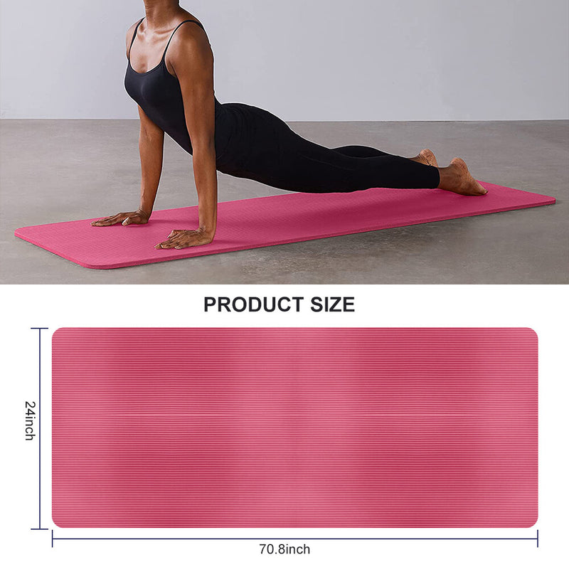 Thick Gym Exercise Mat Yoga Mat Pilates Workout Pad Non Slip Home Class Fitness