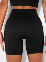 Yoga Shorts Ribbed Seamless Workout High Waist Athletic Leggings Suitable for Yoga Fitness, Workout Shorts Yoga Seamless Ribbed High Waisted Spandex Booty Biker Shorts