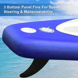 Goplus 11' Inflatable Stand up Paddle Board Surfboard SUP W/ Bag Adjustable Paddle Fin