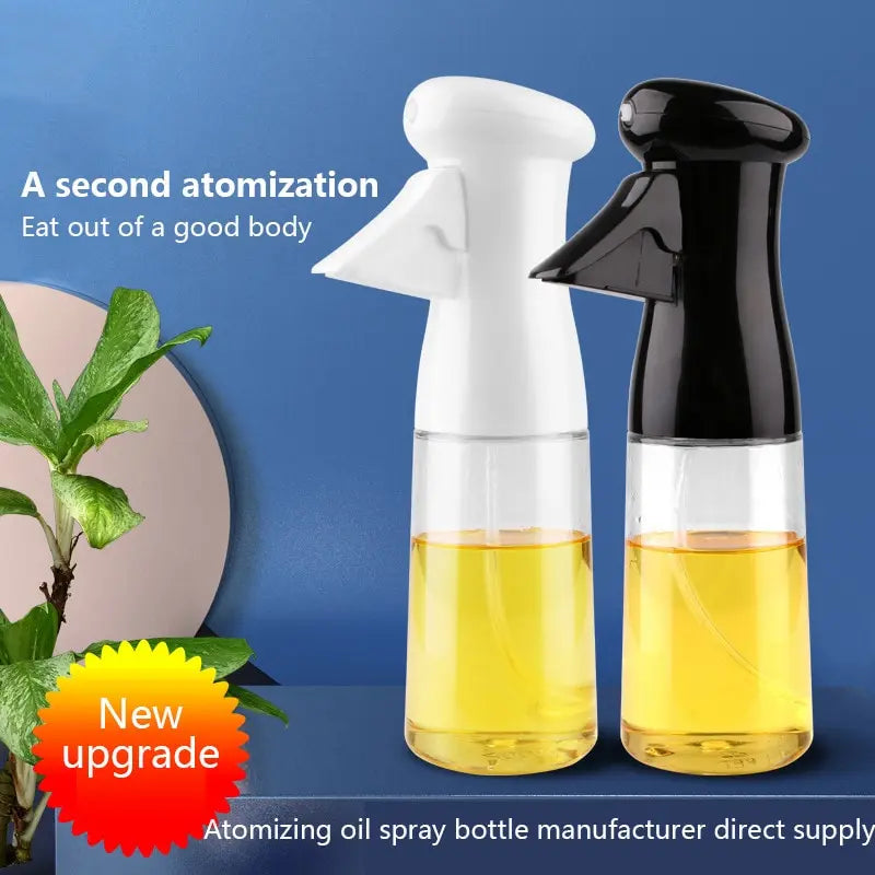 1Pc 200ML Black Kitchen Oil Bottle Cooking Oil Spray Olive Camping Barbecue Roastingoil Bottle Fitness Barbecue Spray Bottle